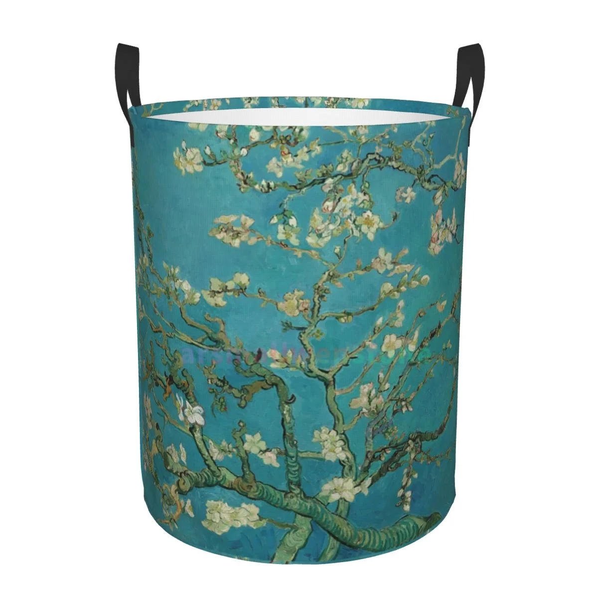 Vincent Van Gogh Almond Blossom Sling Round Laundry Hamper Storage Basket Toys Clothes Organizer Bin for Home Bathroom Bedroom