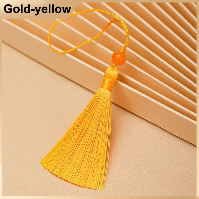 5/10/20Pcs 13cm Silky Floss Bookmark Tassels with Cord Loop Soft Craft Mini Tassel Beaded for Jewelry Making DIY Craft Accessory