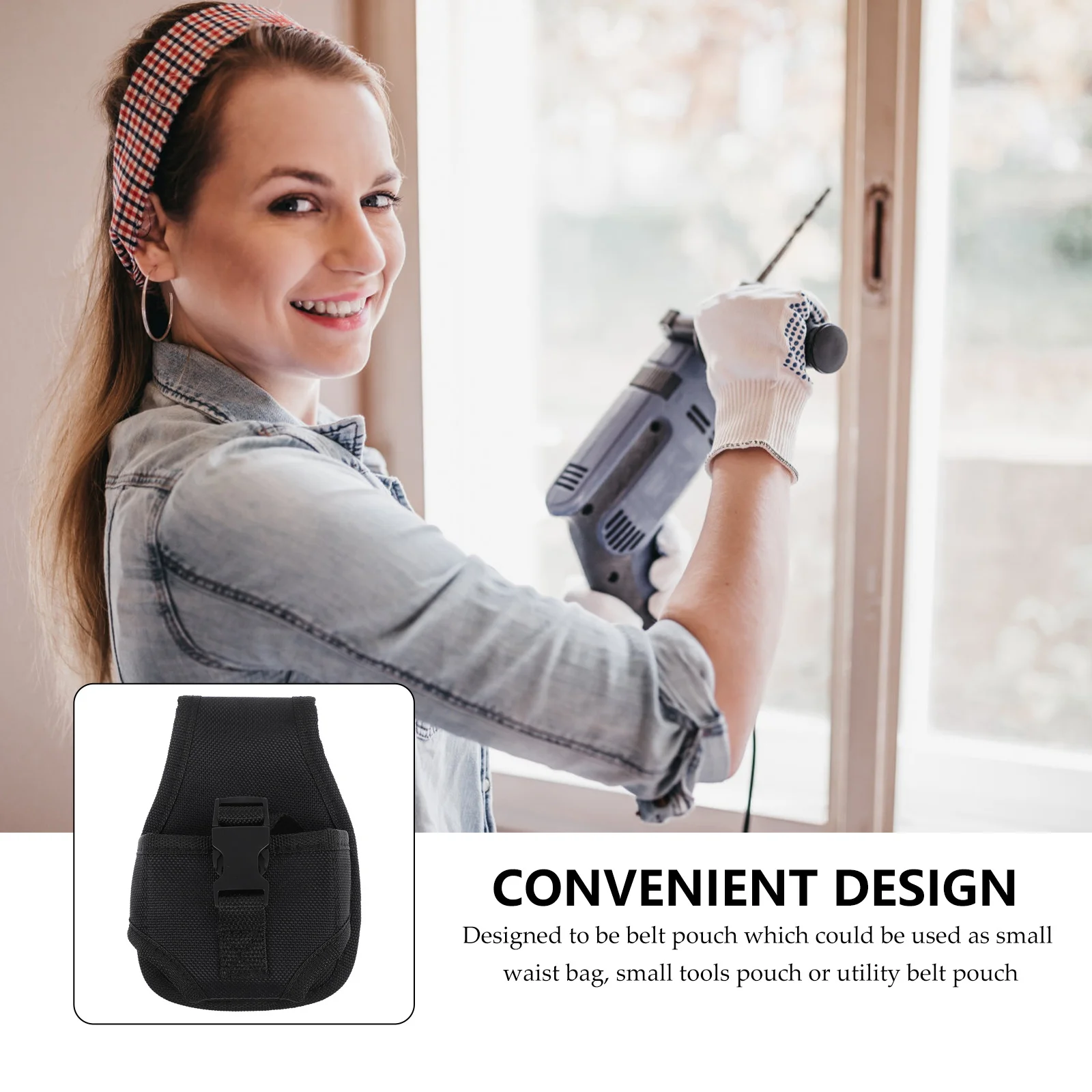 

1Pcs Tool Waist Bag Premium Oxford Cloth Eva Wear Resistant Dirt Proof Maintenance Pouch for Tape Measure Markers Home Repair