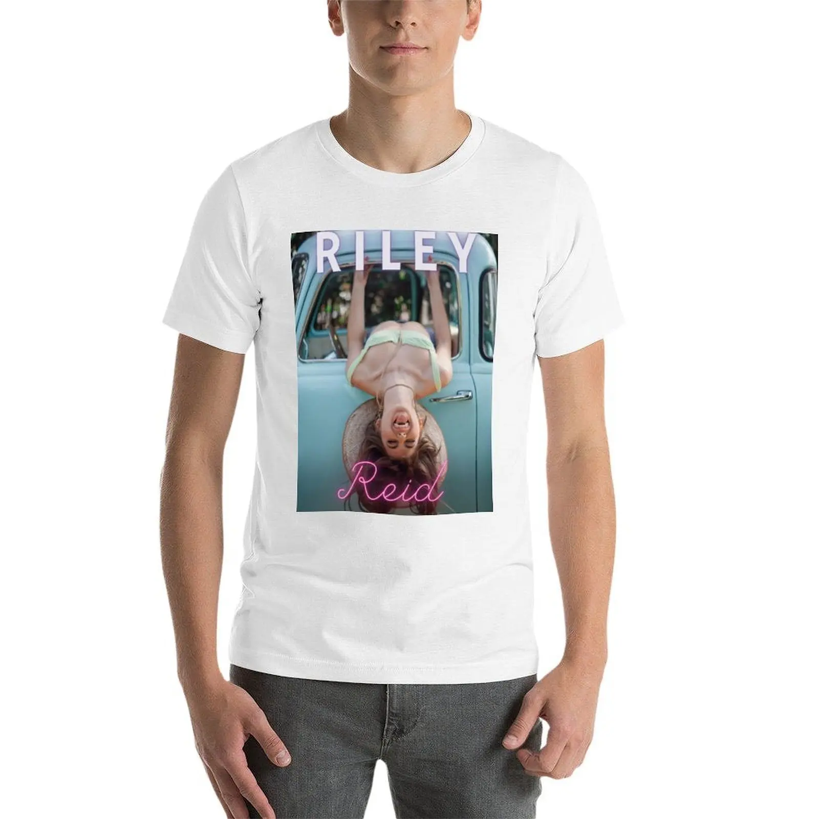 رايلي ريد مثير صورة تي شيرت رجل تي شيرت للرجال القطن تي شيرت رجل 100% تي شيرت #4