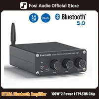 Fosi Audio BT20A Bluetooth TPA3116D2 amplificador de potencia de sonido 100W Mini estéreo HiFi Clase D Amp graves agudos para cine en casa