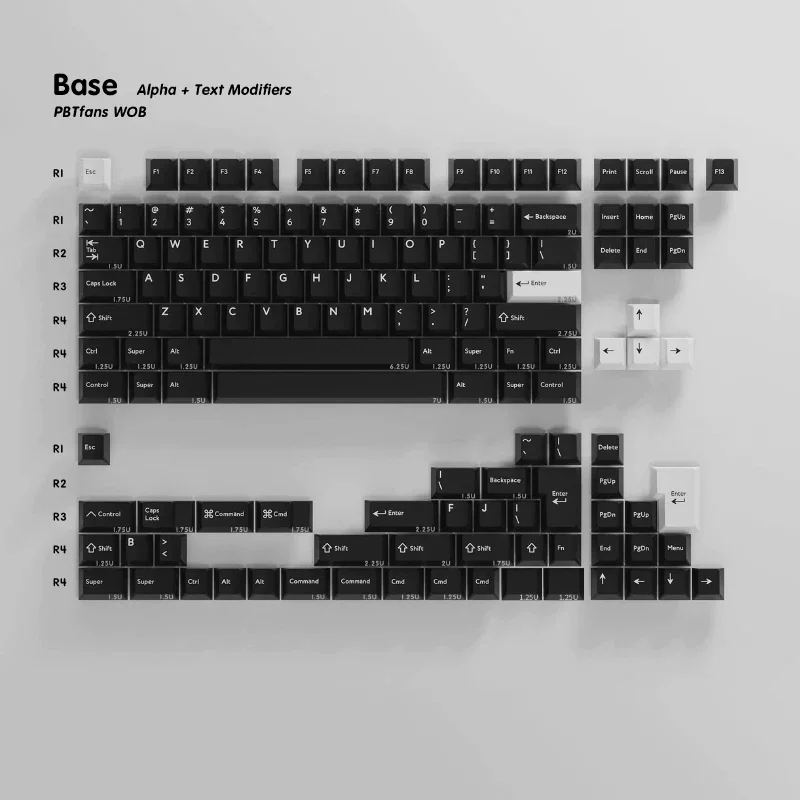 Custom PBTfans WOB Child Kits PBT Doubleshot Cherry Profile Keycaps Numpad Spacebar 40s International Kits Accessories