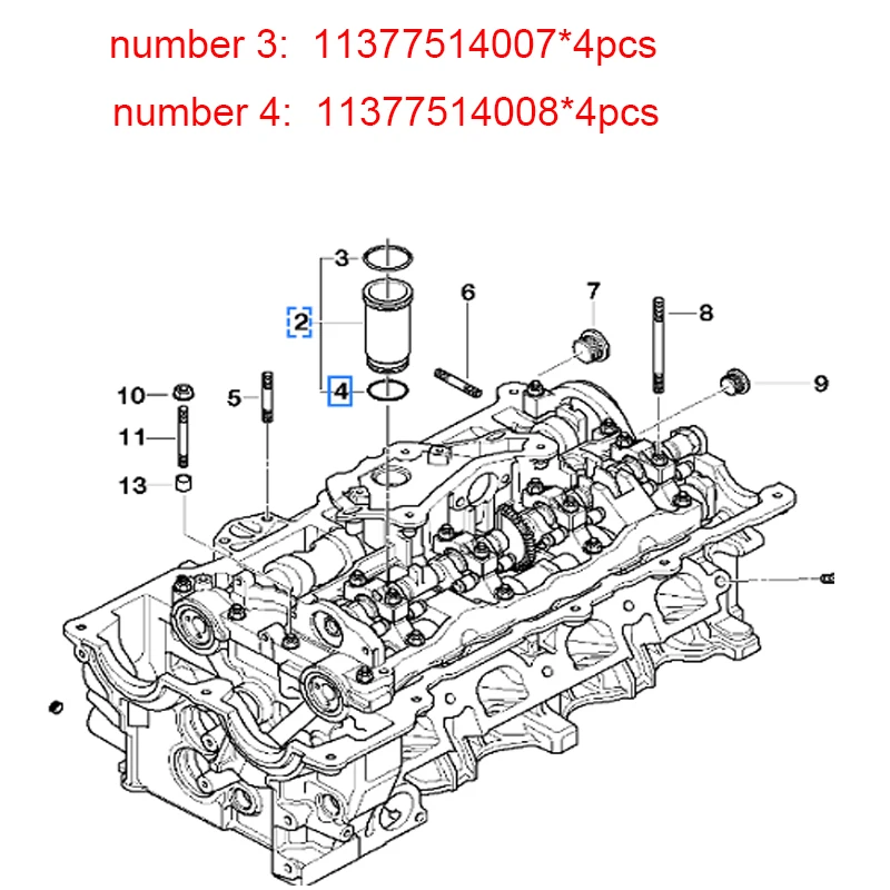 11120035738 11377502022 11377514007 11377514008 Car Cylinder Head Valve Cover Gasket For BMW E90 E83 E91 E92 E93 E81