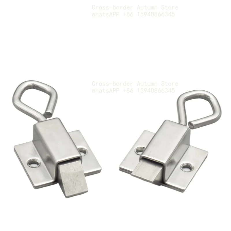 2 piece DK634 stainless steel spring retractable buckle, with pull ring latch, push-button self-locking carbon  hidden door pin