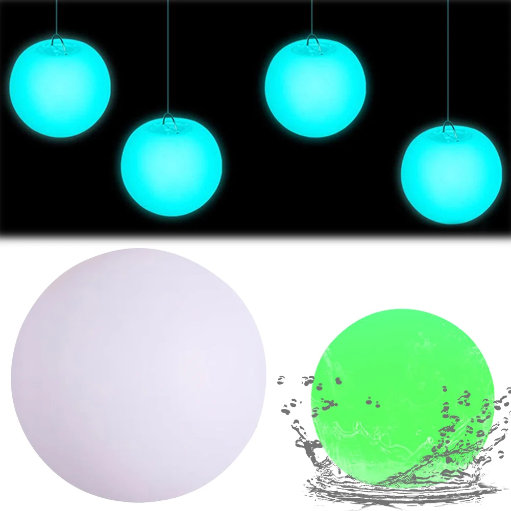 LED Beach Balloon with Remote Control for Pool Party 16 Colors Waterproof Floating Light Decoration