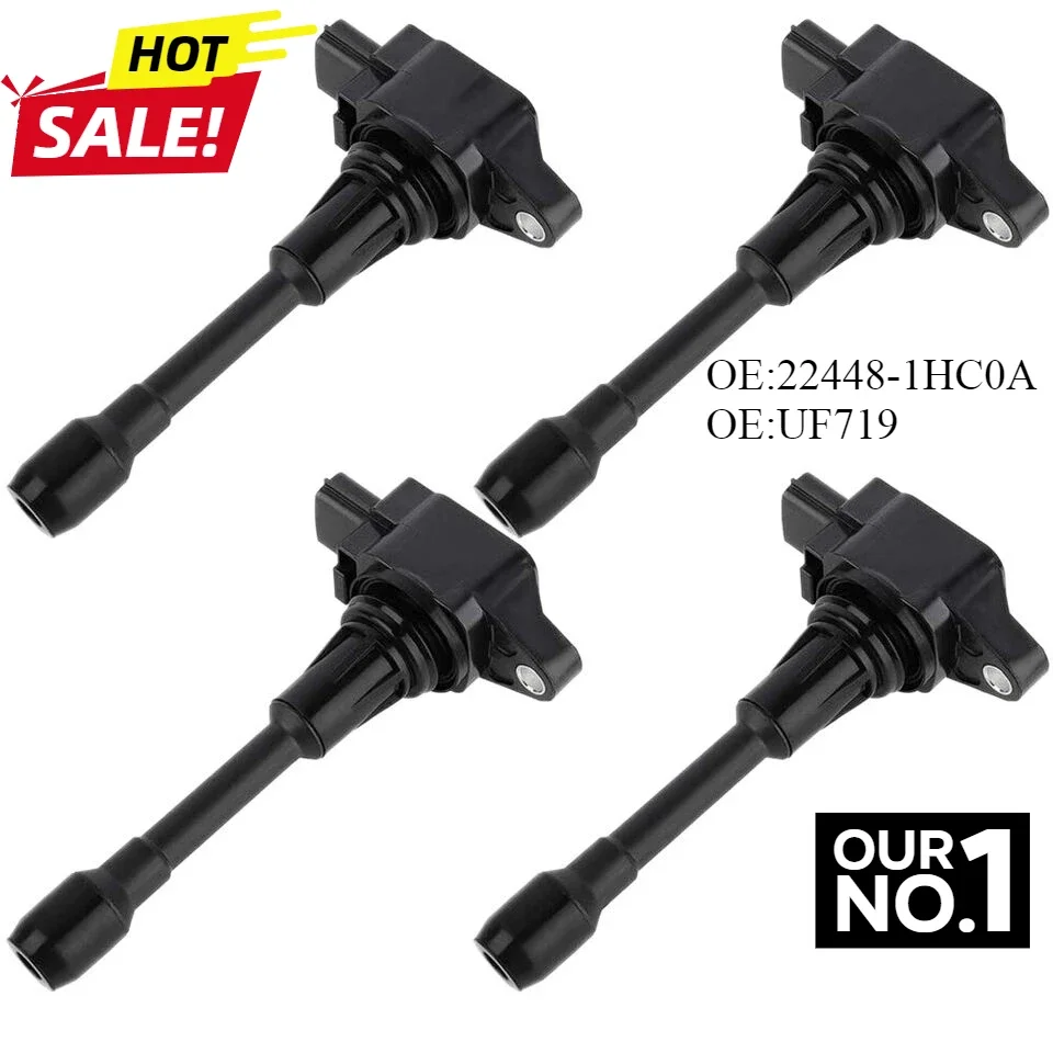 

High quality UF719 22448-1HC0A 1/4Pcs Ignition Coils For Nissan Versa 2012 1.8L 2012-2019 1.6L 224481HC0A