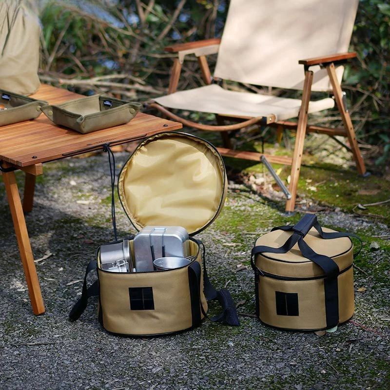 

Outdoor Cookware Tableware Pot Set Gas Tank Anti-Collision Picnic Bag Storage Bag Picnic Handbag Cylinder Ice Pack