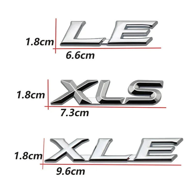 ملصق شعار حروف جسم السيارة لسيارة Toyota XLE XLS LE Alphard CAMRY Corolla Crown FORTUNER REIZ Yaris ملحقات الشارة الخلفية