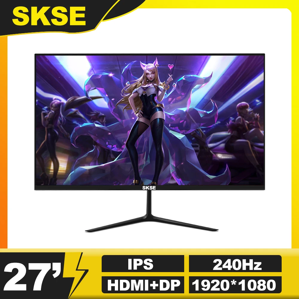 

SKSE 27 inch 240Hz Monitor IPS 1920x1080 Gaming Monitors Computer Accessories Screen For Game And Design Display With PD/HDMI