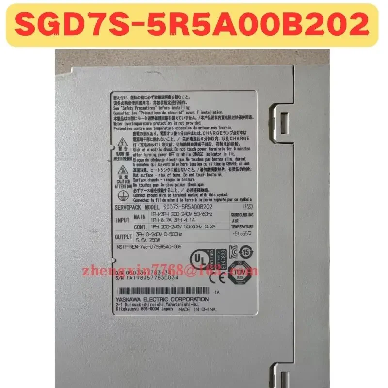 Used Servo Drive SGD7S-5R5A00B202 SGD7S 5R5A00B202 Normal Function Tested OK