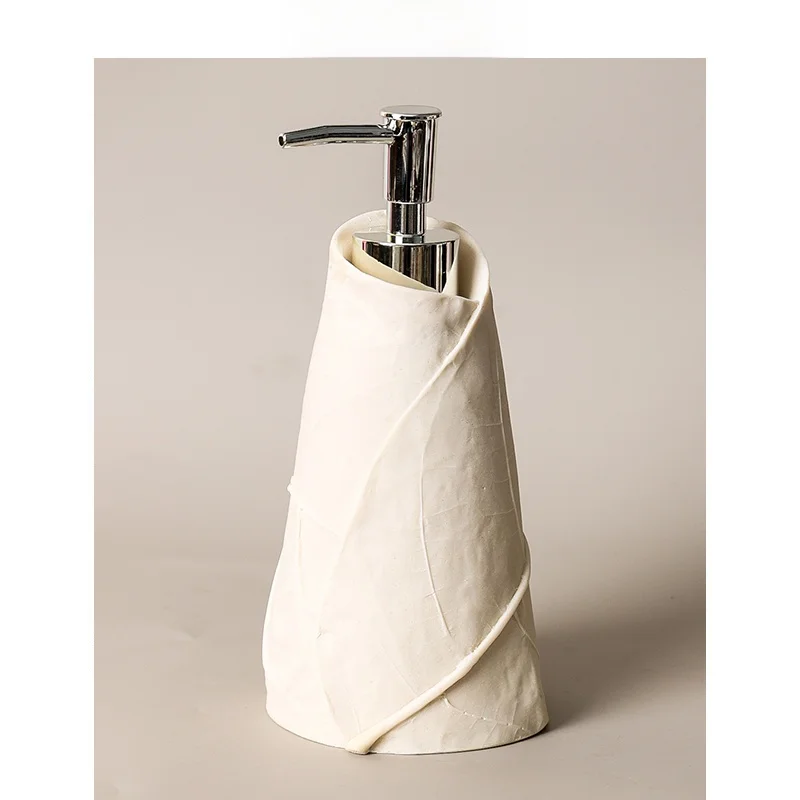 

Minimalist Style Cave Stone Design Pump Bottle for Hand Sanitizer And Body Wash High Aesthetic Value Emulsion Sub-Bottle Deco...
