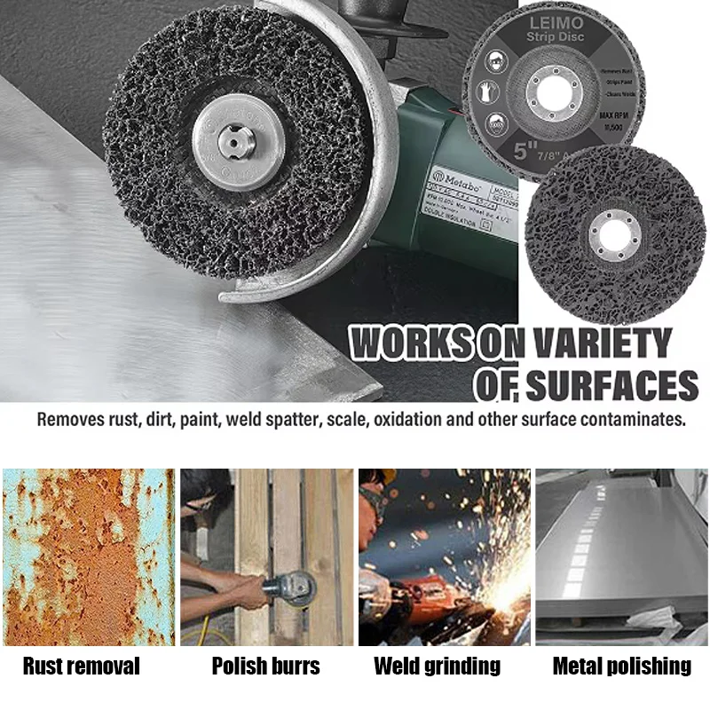 Disque de corail en Poly bande, roue diamant abrasif pour meuleuse d'angle, outil de nettoyage pour l'élimination de la rouille de la peinture, 100/115/125mm