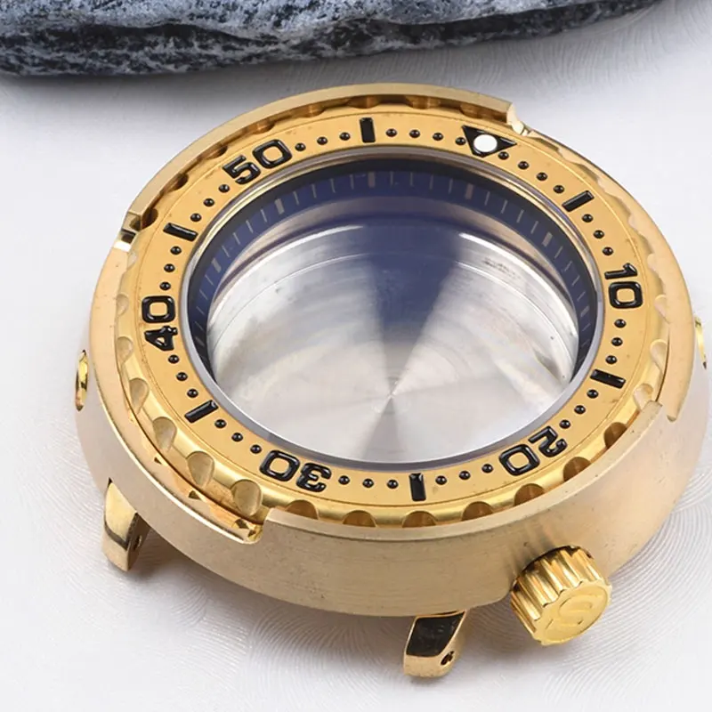 

Watch Modify Parts 47mm Aluminum Bronze Material Tuna SBBN031 Watch Case Sapphire Glass Fit For NH35/36 Automatic Movement 300m