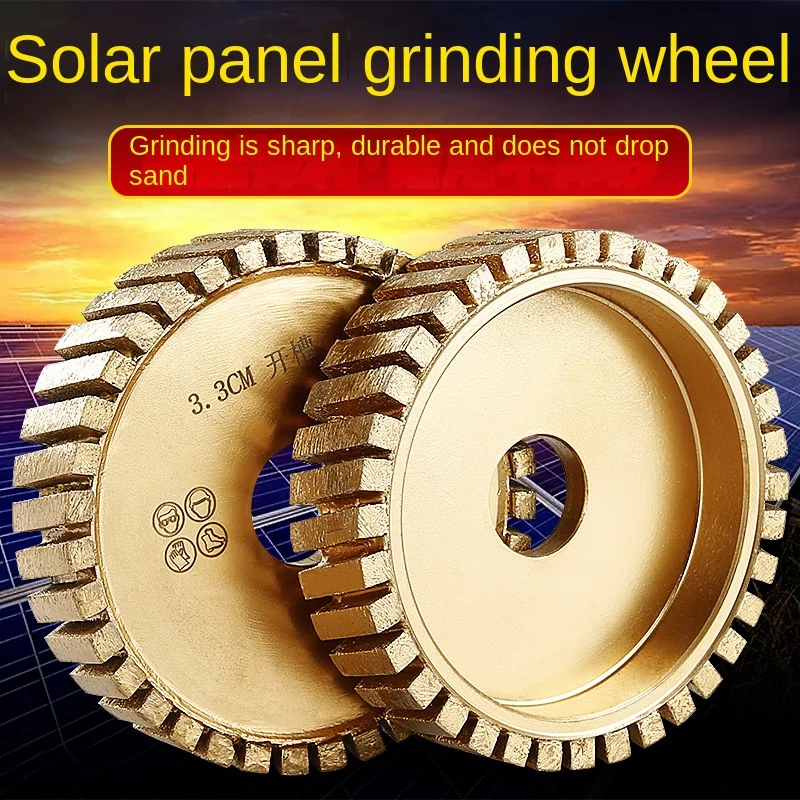 Diamond Sintered Slotted Wheel Solar Panel Granite Stone Foam Ceramic Polishing Wheel Diameter 140