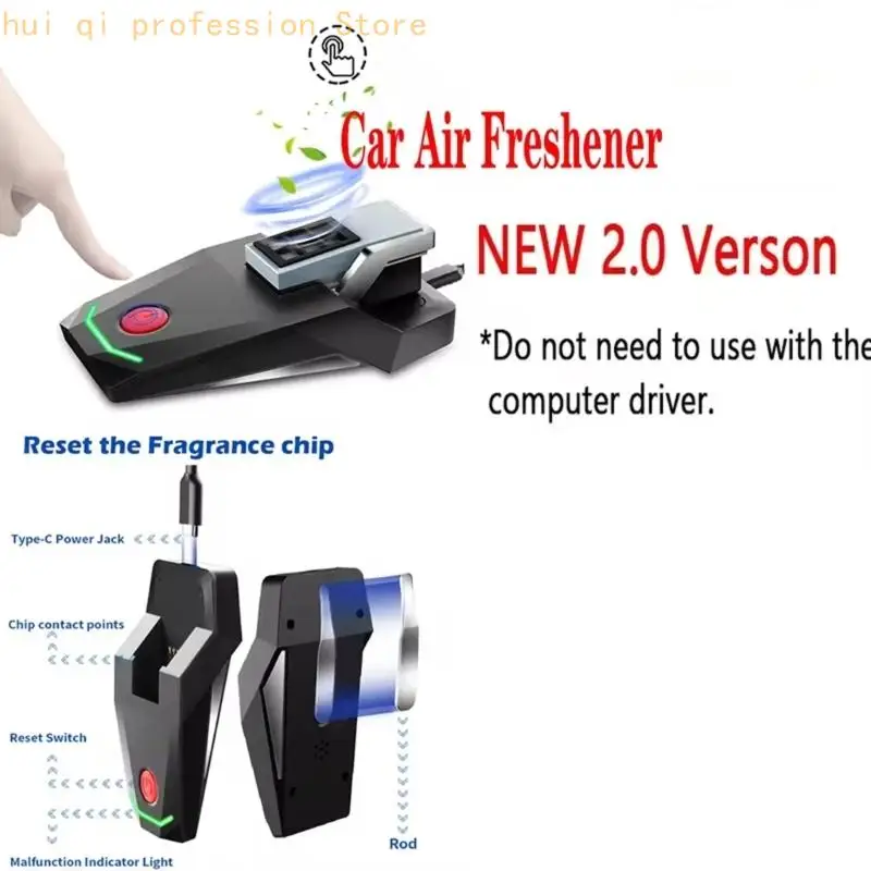 Handheld Air Scent Unit Service Tool with Open Slot Housing, Cable Input Device for Vehicle Interior Maintenance, Care Work, and