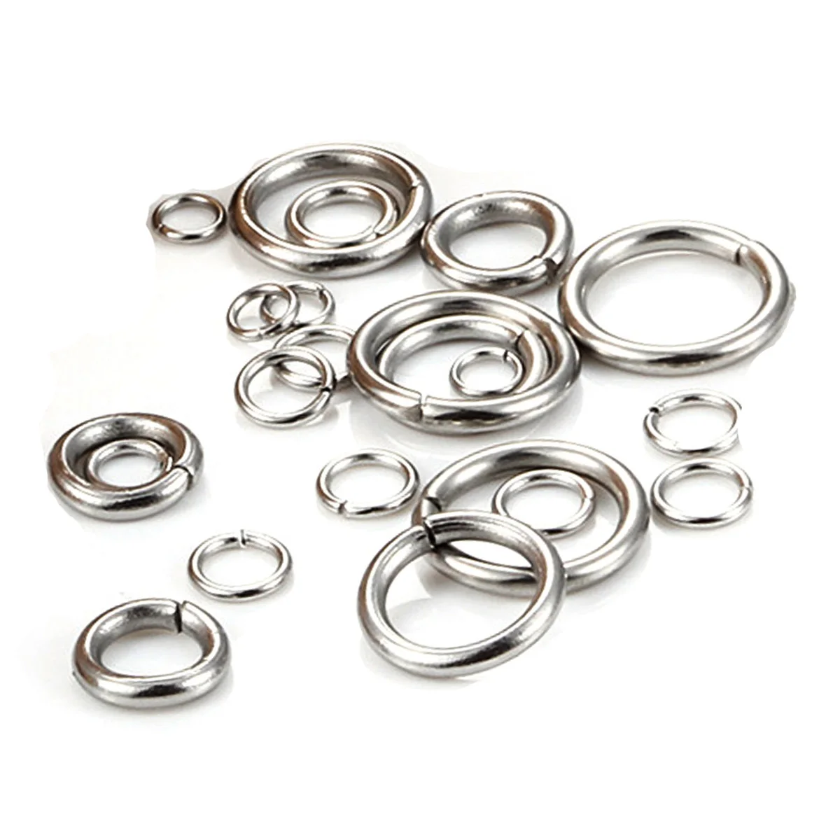 

Серебряное разрезное кольцо с открытыми одинарными петлями, закрытые кольца для прыжков, соединители, ювелирные изделия из нержавеющей стали, аксессуары для самостоятельного изготовления, принадлежности