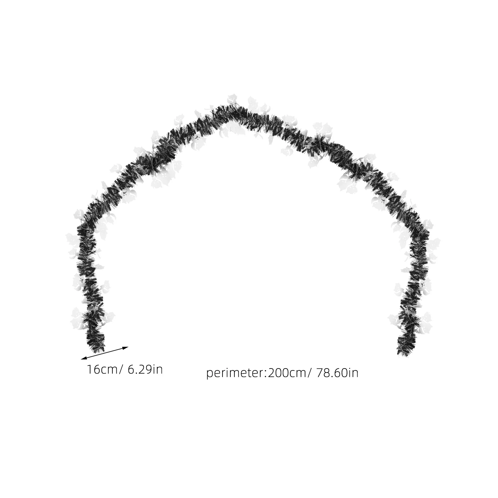 

5 pcs Halloween Tinsel Garland Bright Color Indoor Hanging Decorations Party Home Ghost Streamer Holiday Spooky for School