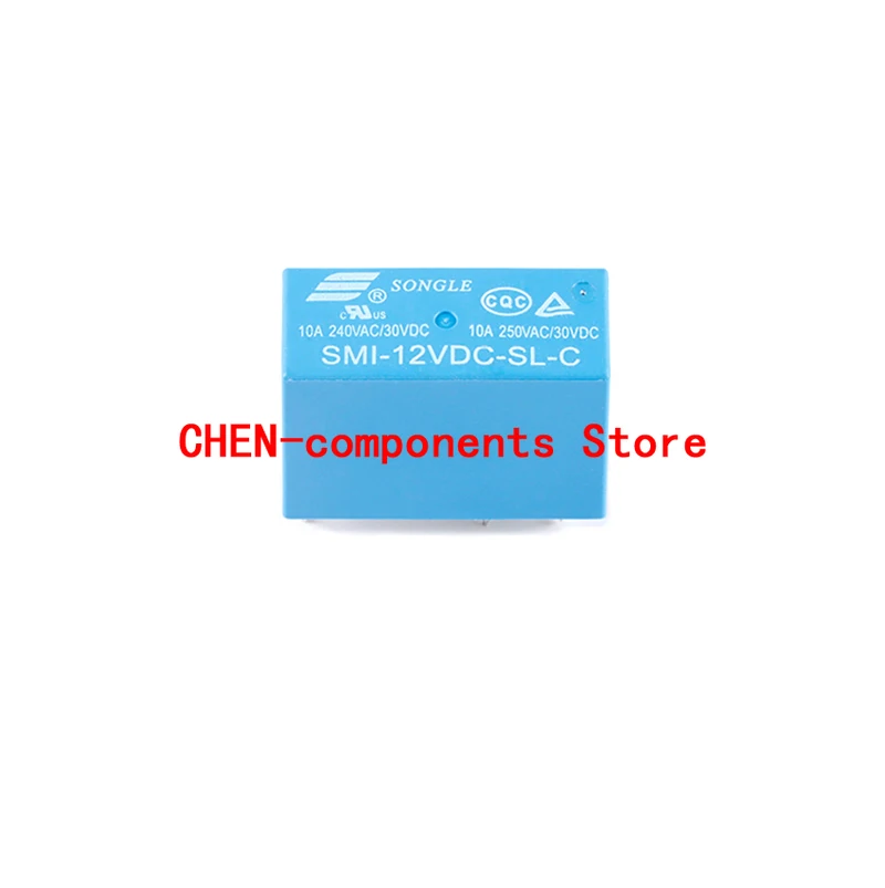 10PCS SONGLE Relay SMI-05VDC-SL-C SMI-12VDC-SL-C SMI-24VDC-SL-C Blue 5V 12V 24V SMI Power Relay A Set Of Transformations 5Pin