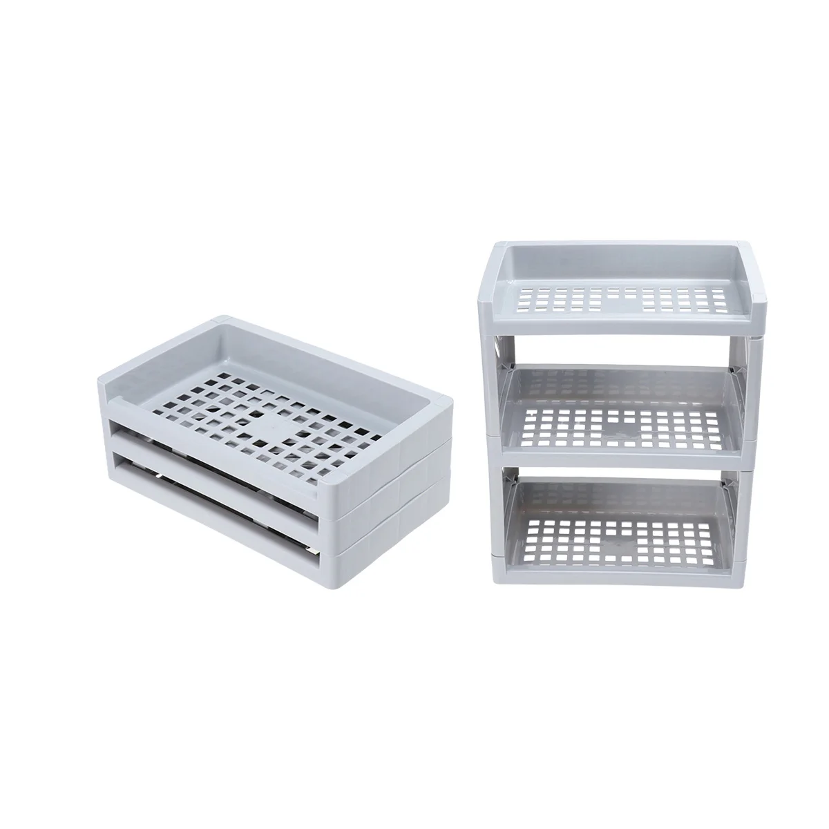 Caja organizadora de escritorio multicapa, contenedor de almacenamiento para lápiz labial, delineador de ojos, pincel aplicador de esmalte de uñas, paleta