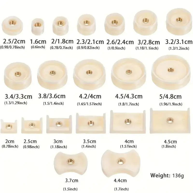 Set of 20pcs Plastic Watch Repair Mold Kit, DIY Watch Front and Back Cover Screw Press Assembly Parts, No Need to Assemble T2591
