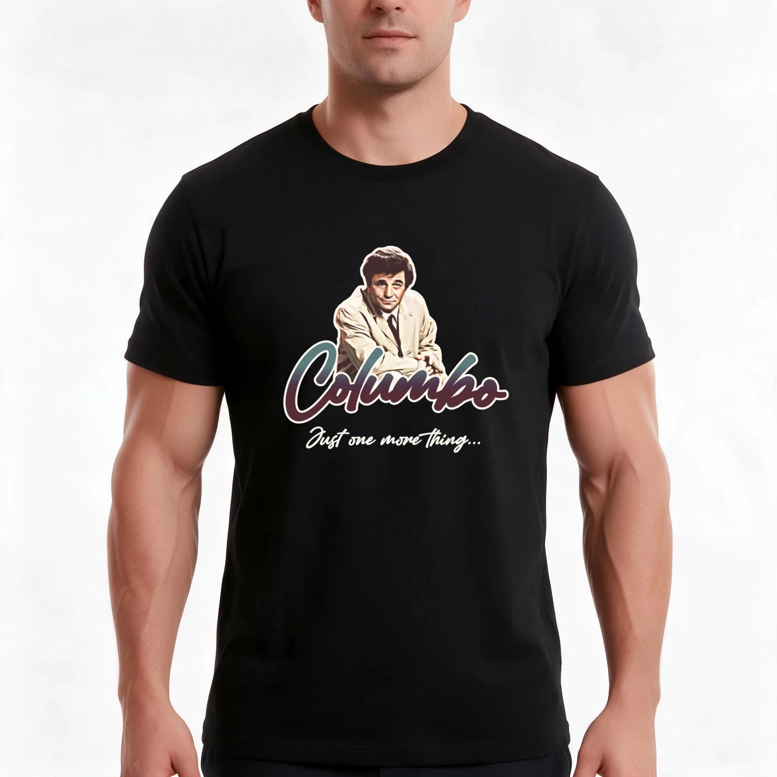Columbo: Just One More Thing... T-Shirt Summer Casual Cotton Tee Oversized Streetwear Tops Vintage Graphic Print 100% Cotton