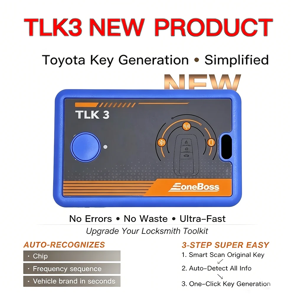 

EONEBOSS TLK3 Kit key Generator for Reading Original Car Key Information Identify Vehicle brand/ Chip type Key Programming Tool