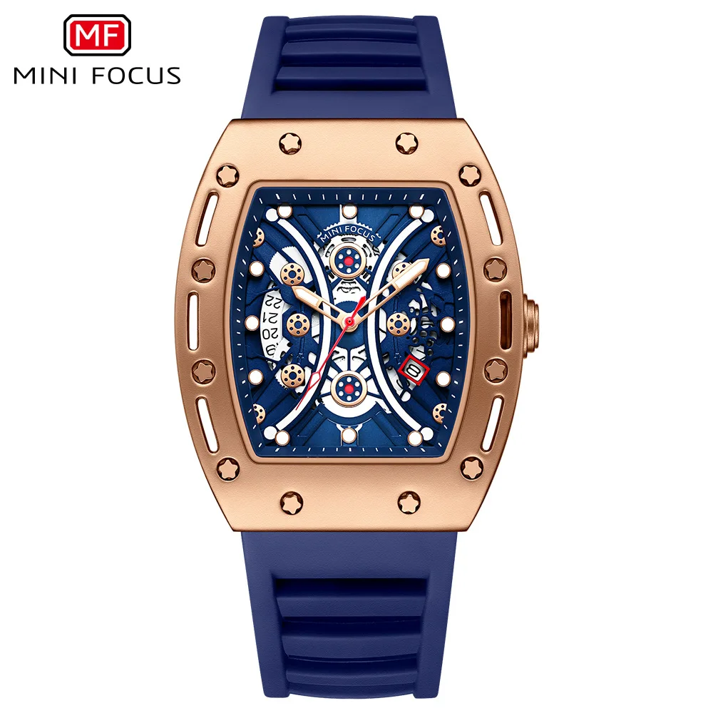 นาฬิกาควอทซ์0420โฟกัสขนาดเล็กนาฬิกาข้อมือสายซิลิโคนเรืองแสงแนวสปอร์ตสีแดงแฟชั่นที่สร้างสรรค์ดาวสำหรับผู้ชายนาฬิกาของขวัญ