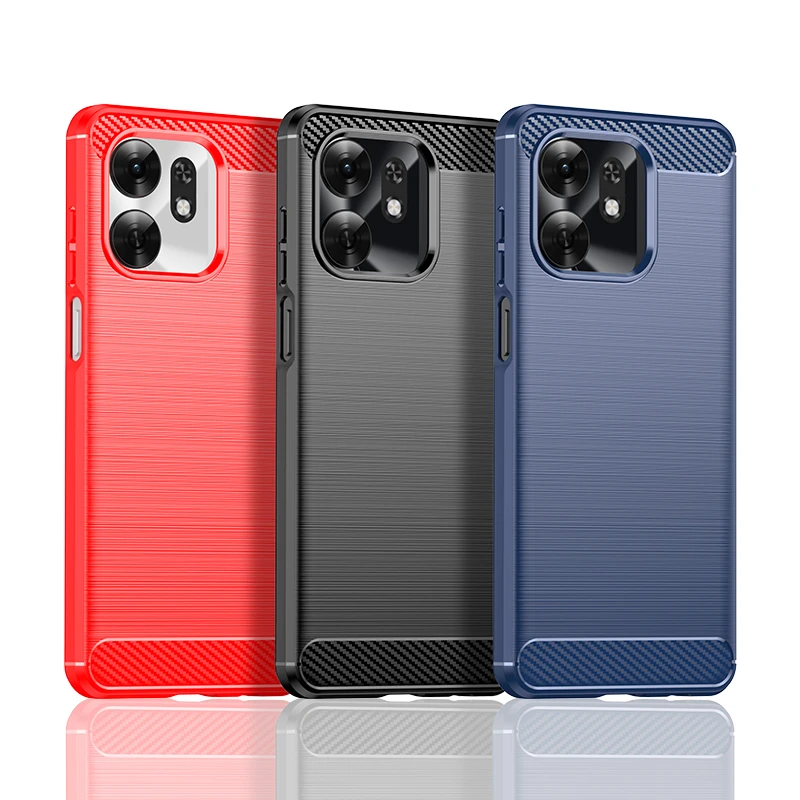 

Полный чехол для Honor Play 60A, противоударный, из мягкого силикона с карбоновым волокном, задняя крышка для Honor Play 60A