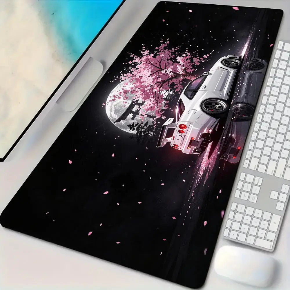 Torii gate and sports car Mouse Pad Desk Mat Large Computer Office Carpet XXL Mousepad Gamer Gaming PC Accessories Keyboard Rug