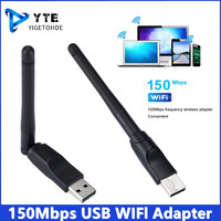 YIGETOHDE MT7601 Wireless WiFi Adapter 150Mbps USB 2.0 Network Card 802.11b/g/n with Antenna for Win PC Laptop USB WiFi Receiver