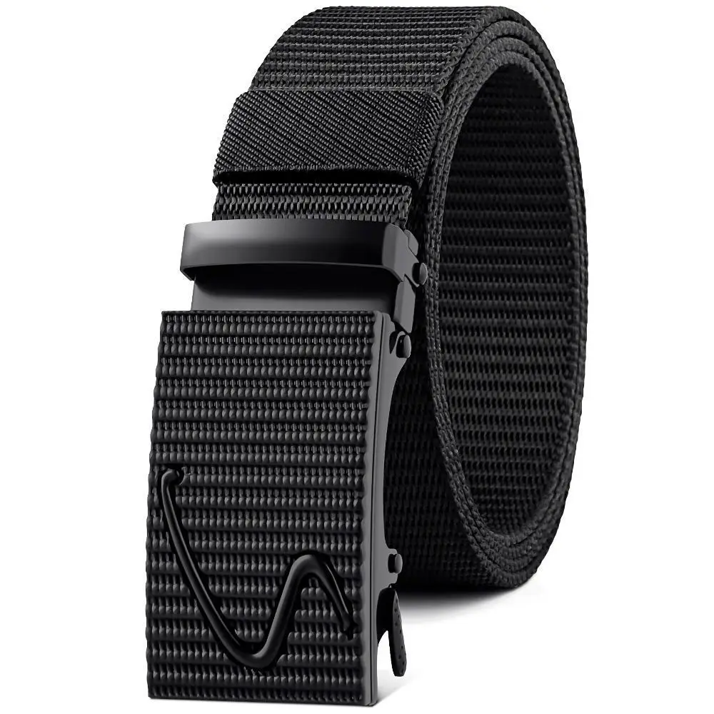 Men's Nylon & Canvas Automatic Buckle Belt – New Trendy Korean Style for Students, Military Training & Jeans image 4