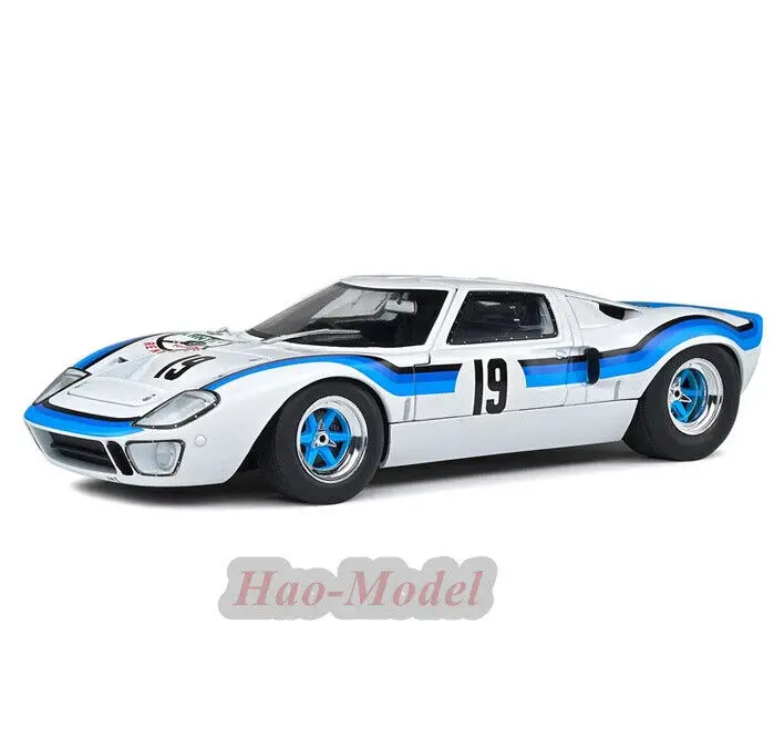 Solido 1:18 For FORD GT40 MK.1 1973 ANGOLA Alloy Diecast Model Car Simulation Toys Birthday Gifts Hobby Display Ornaments White