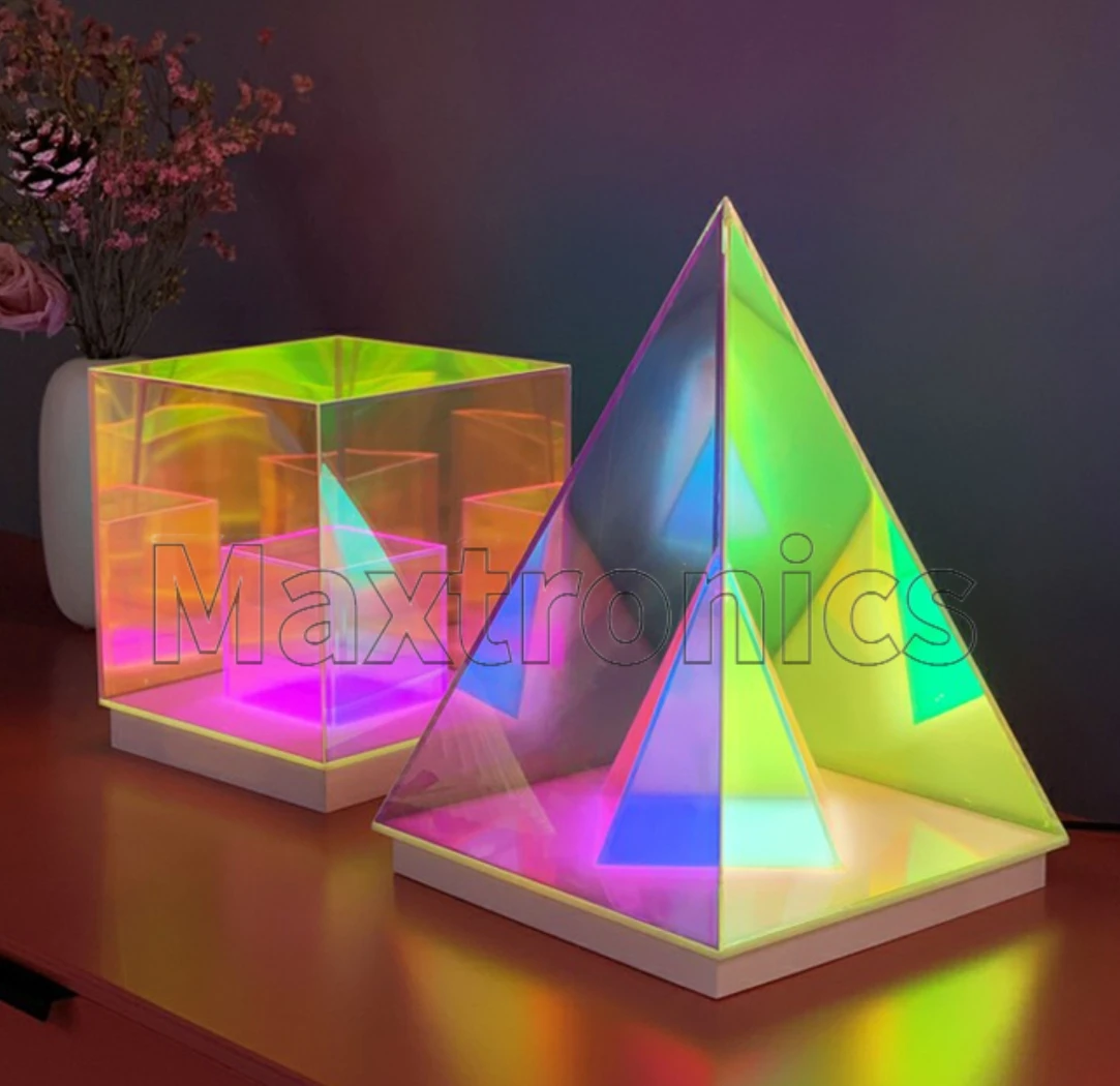 Nova lâmpada de mesa 3d colorida luz noturna carga/modelo plug-in para e-sports sala desktop atmosfera luz decoração do quarto presentes do feriado