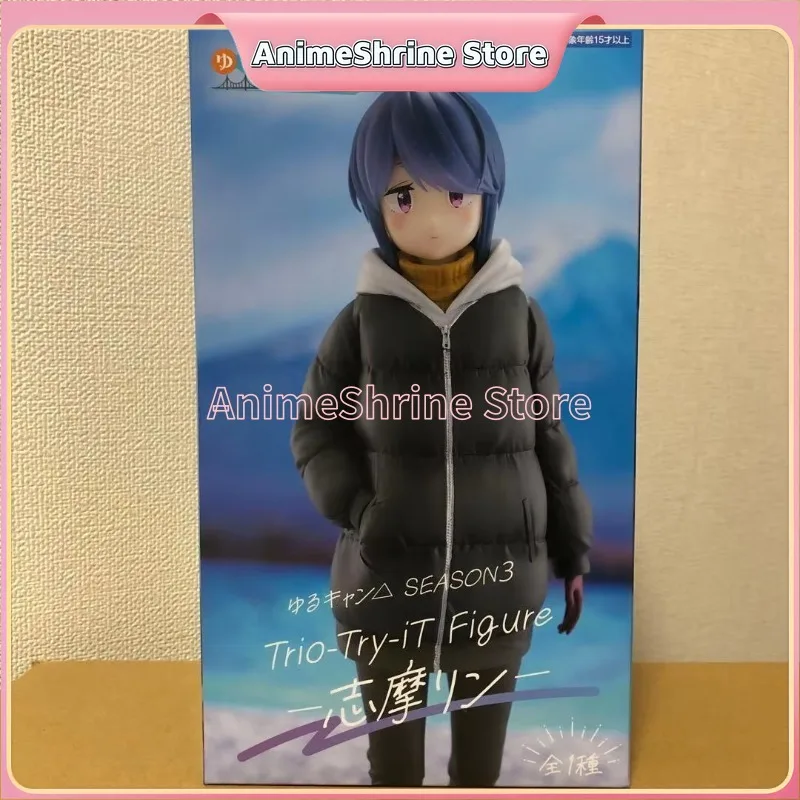 In Stock Trio-Try-iT Figure Laid-Back Camp Season 3 Rin Shima Prize Figure Anime Model Collection Toy Gift