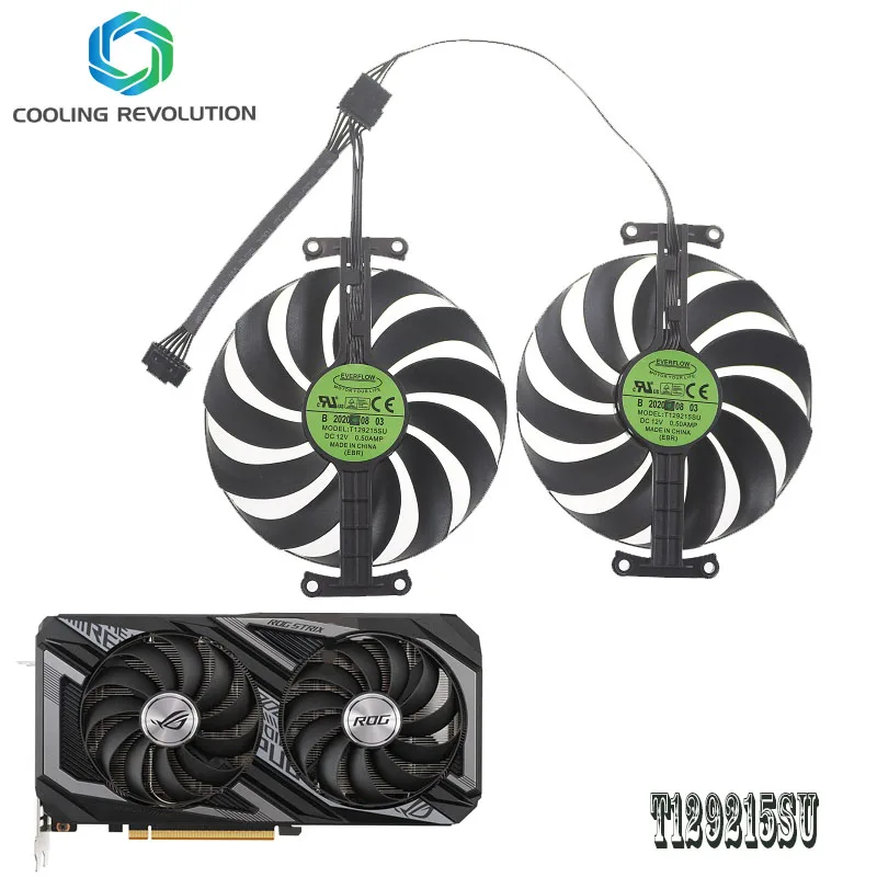 95mm Graphics card fan T129215SU FDC10U12D9-C 12V RTX 3070 RTX 3060Ti For ASUS RTX 3070 3060 Ti DUAL OC Graphic Card Cooler Fan