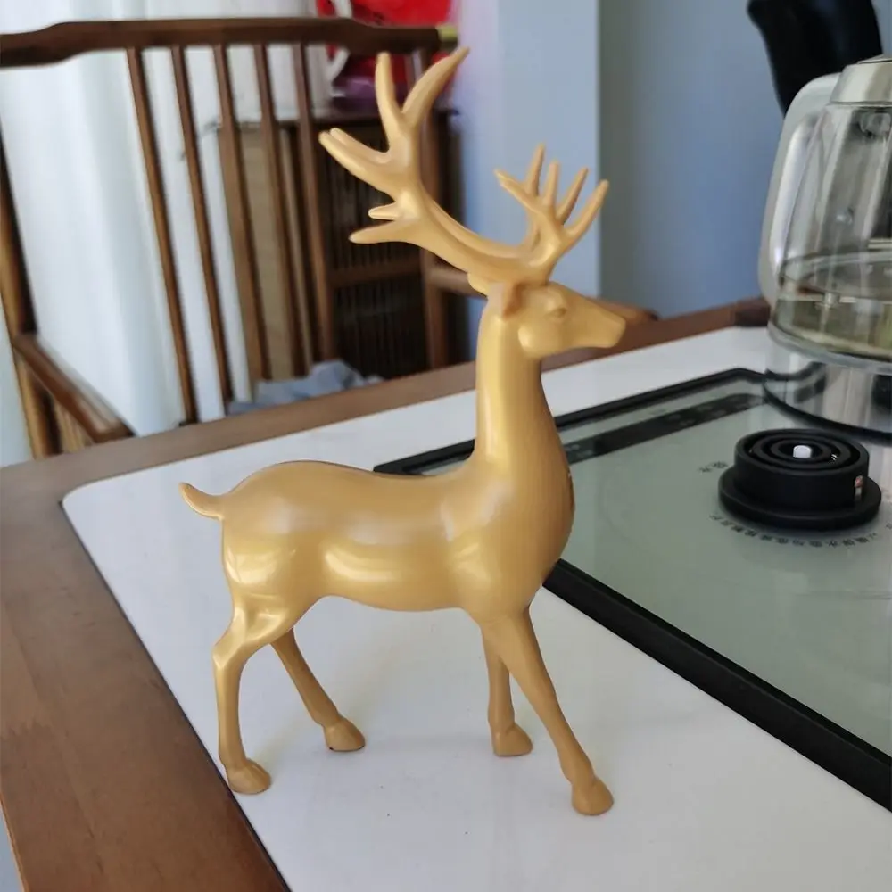 Creative Deer Desktop Ornament Modern Sitting/Standing Position Reindeer Sculpture Exquisite Cute Elk Home Decor TV Cabinet