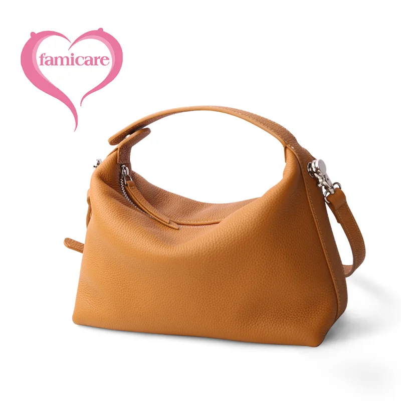2024 New Women\'s Bag Female Luxury Soft Genuine Leather Handbag Lady Fashion Daily Casual Shoulder Bag Girls Crossbody Messenger