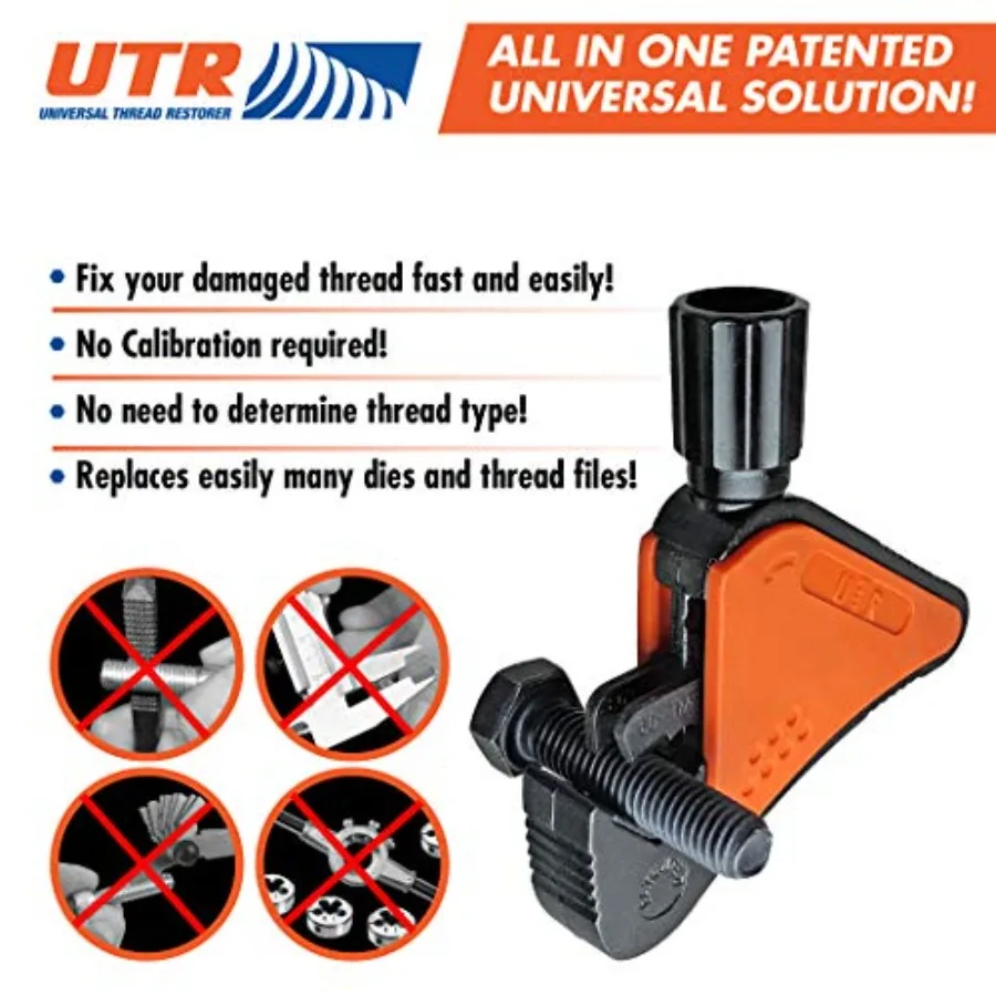 - Universal Thread Restorer. External Thread Repair Tool. Easily Replaces hundreds of Dies. Automatically chases threads within