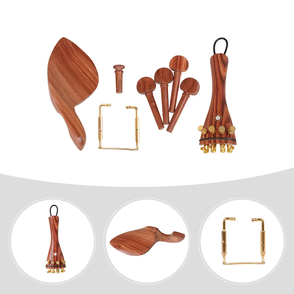 

Violin Accessories Parts Professional Violins 4/4 Viola Clamp Chin Rest for Beginners Tailpiece Shoulder Wooden Repair Peg
