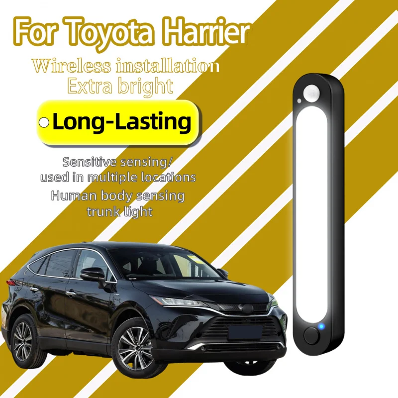 For Toyota Harrier Luxury Mid-size SUV Trunk Light Magnetic Wireless Rechargeable Motion Sensor LED Rear Cargo Night Lamp
