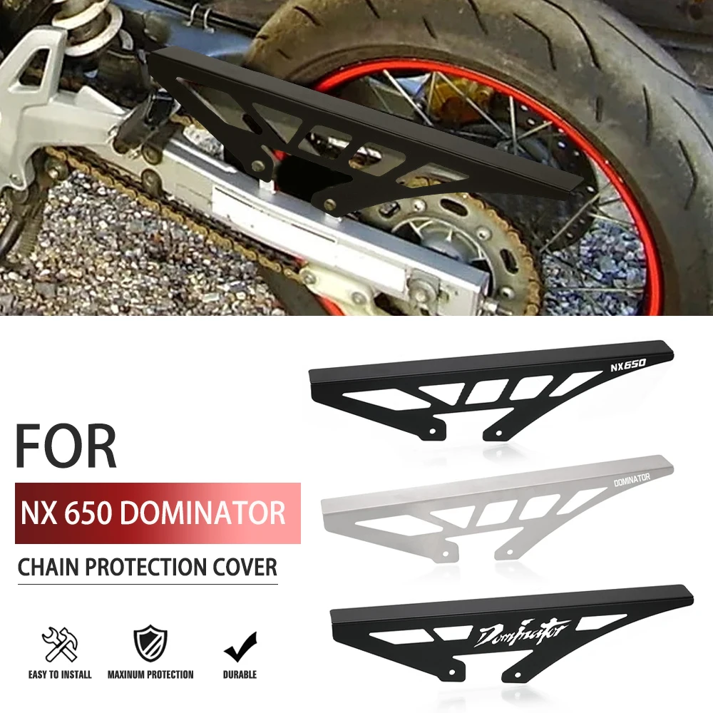 For Honda NX 650 Dominator 1988 -2000 NX650 Dominator 650NX Motorcycle Chain Guard Cover Protection Stainless Steel Accessories