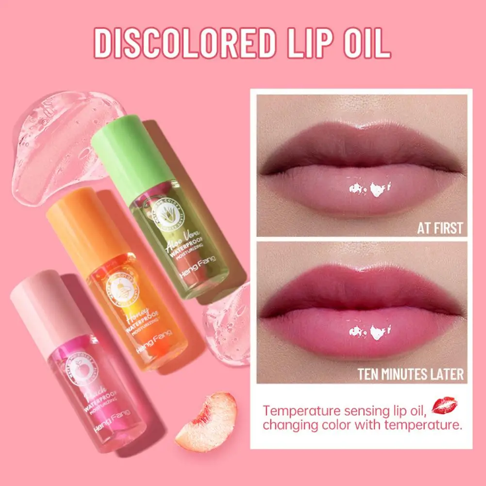 

Mini Hydrating Temperature Sensing Lip Balm Moisturizing Vera Oil Pomade Peach Lips Color Repair Changing Lip Lip Aloe B7W7