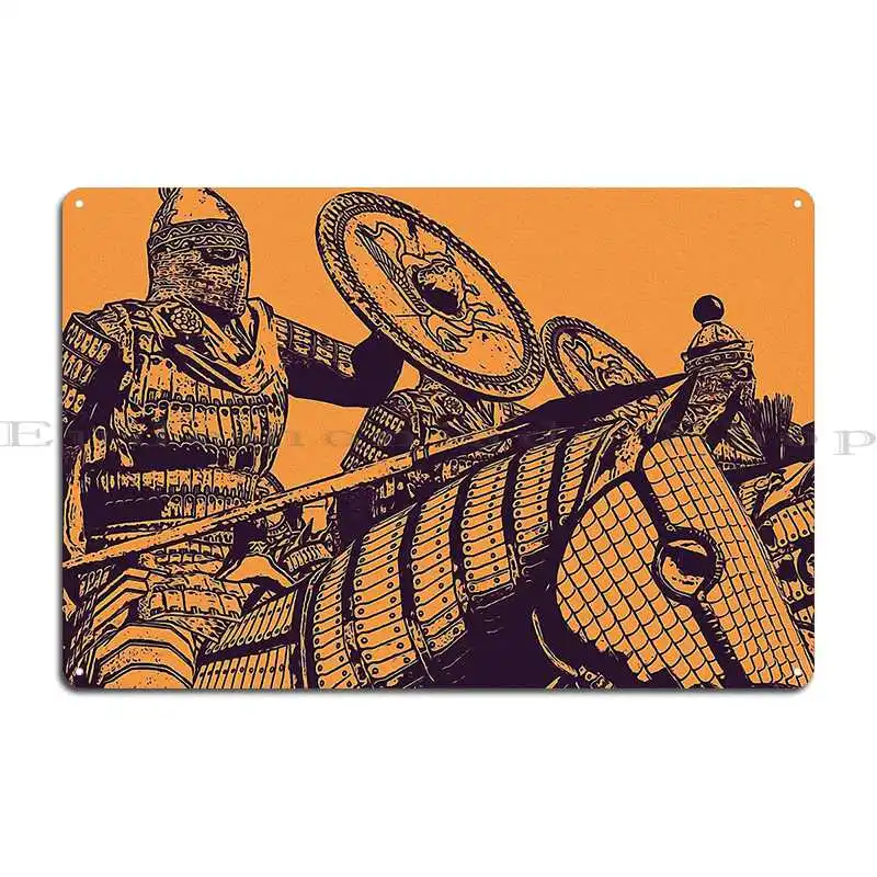 Byzantine Army Cataphract Metal Sign Poster Personalized Home Retro Design Personalized Tin Sign Poster