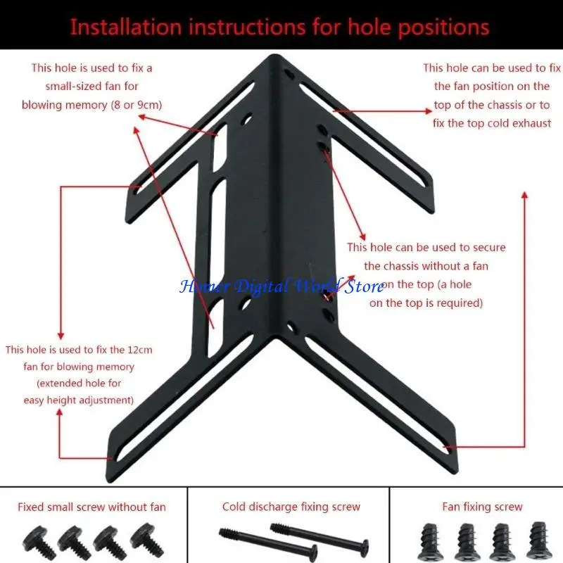 H55F 12cm PC Pompe refroidissement Pompe Radiateur Support support PC HAUTE