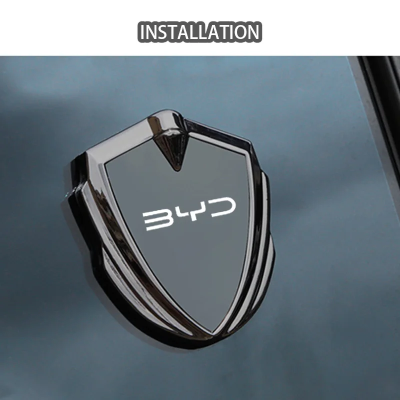BYD Seal Dm i Seagull Dolphin Sealion 7 6 Atto 3 Song Plus Han Tang Accessories Car Body Metal Shield 3D Emblem Sticker Badge