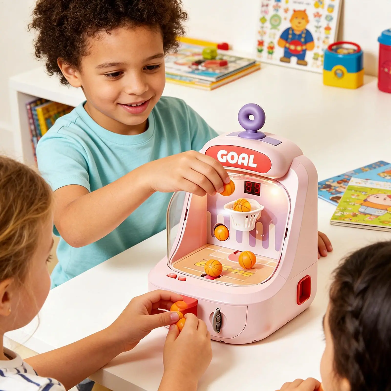 Mini Gra w Koszykówkę Edukacyjna Zabawka Sportowa Piłka Treningowy Rozwój Mysli Zabawki dla Chłopców Dziewcząt Uczniów Graczy Do Domu Pokoju Zabaw Klasy