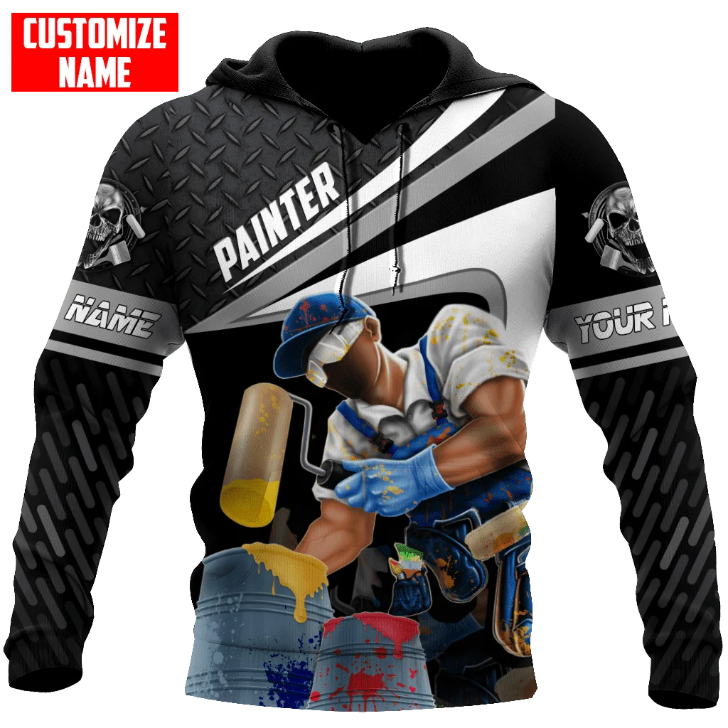 

Personalized Name Painter 3D All Over Printed Hoodies zipper hoodies women For men Casual Pullover sudadera de hombre MT-05
