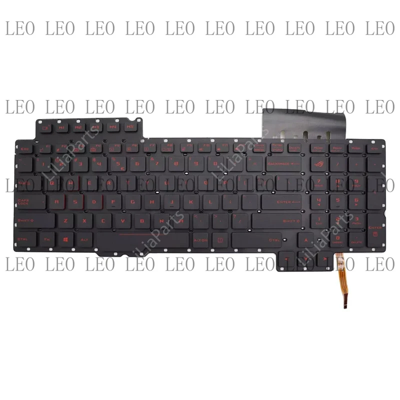 Teclado Retroiluminado Negro para Portátil Asus ROG G752 G752VL G752VT G752VY, Sin Marco, Distribución US