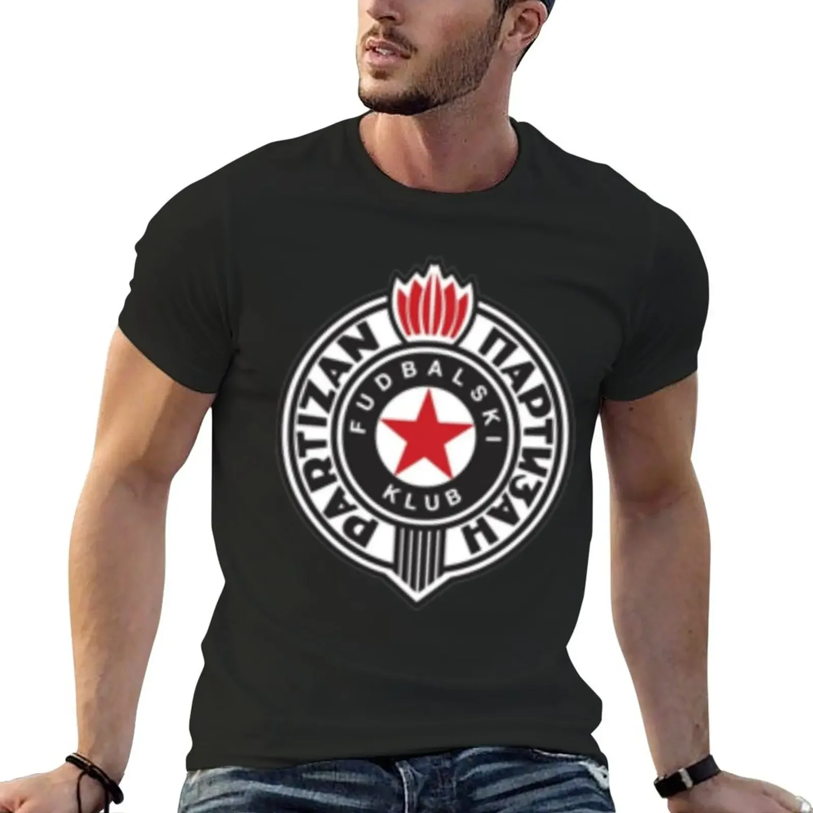 FK Partizan Belgrade Heraldry T-Shirt hippie clothes vintage boys animal print t shirts men