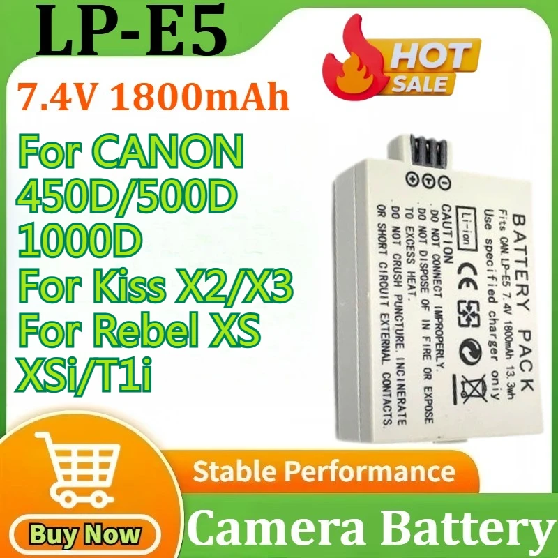 LP-E5 7.4V 1800Mah … - image